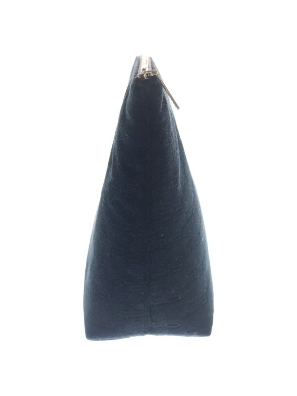Balenciaga BB Monogram Sponge Pouch Clutch Black Pile Silver - Picture 3 of 6